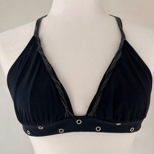 SHAN BLACK BIKINI SET WITH GROMMETS